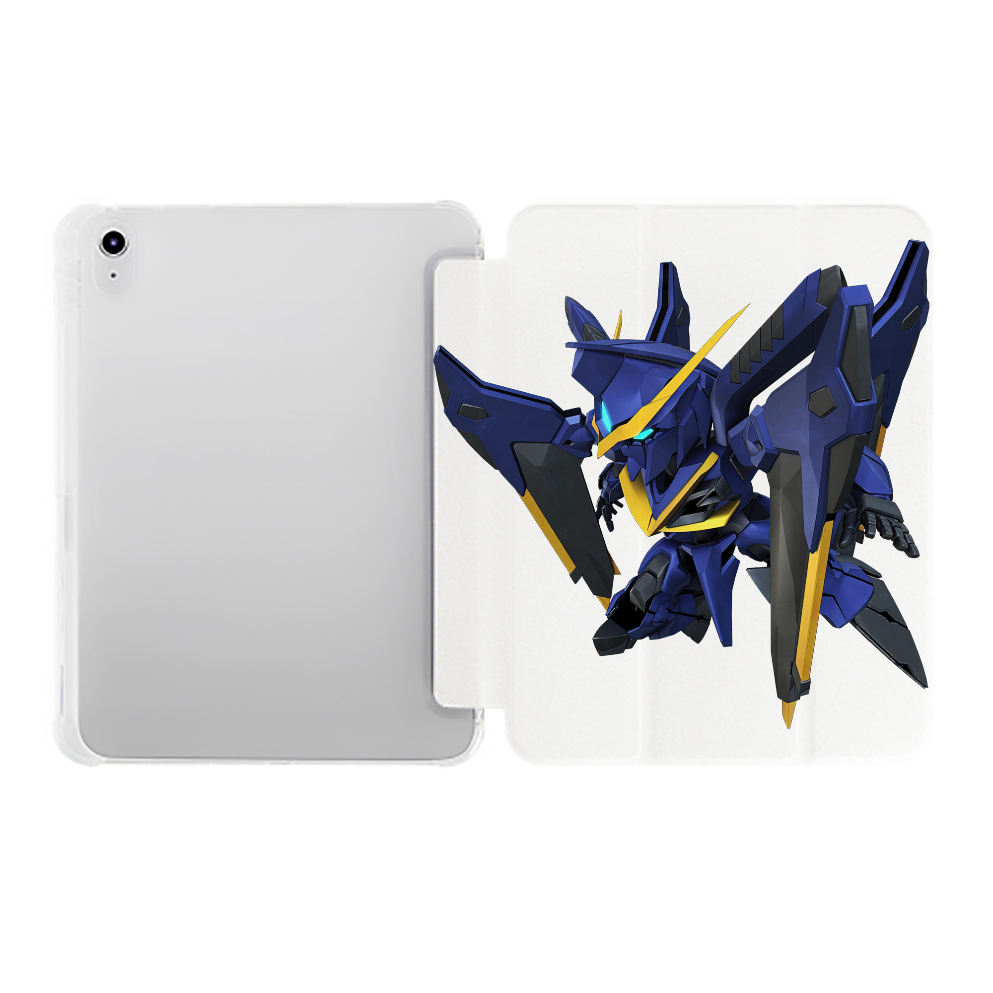 （画像用） 機動戦士ガンダム Mobile Suit Gundam IPad ケース ペン収納付き 三つ折りスタンド PUレザー×シリコン 対応機種9.5/10.5/10.9インチ